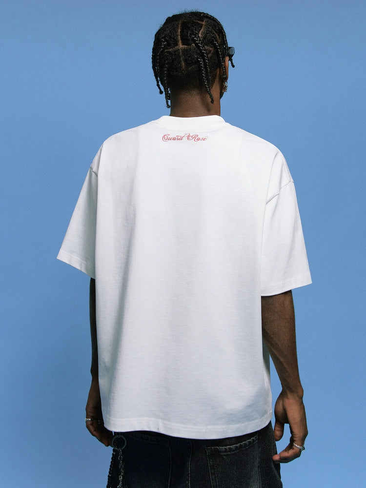 MEDM Sword and Rose Multicolor Diamond Tee | Face 3 Face