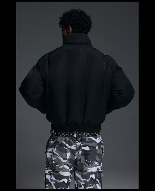 NOVACAM Stand-Up Collar Short Puffer Jacket | Face 3 Face