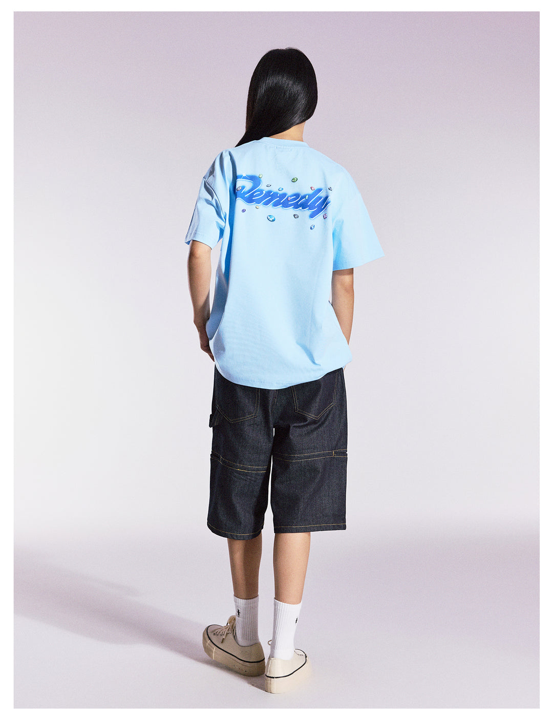 Remedy Diamond Pattern Logo Print Tee | Face 3 Face