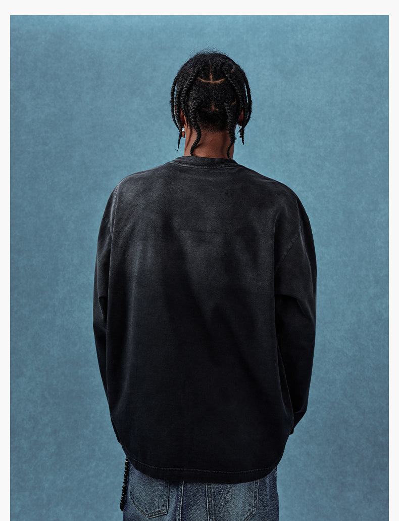 MEDM Gradient Washed Long Sleeve Tee | Face 3 Face