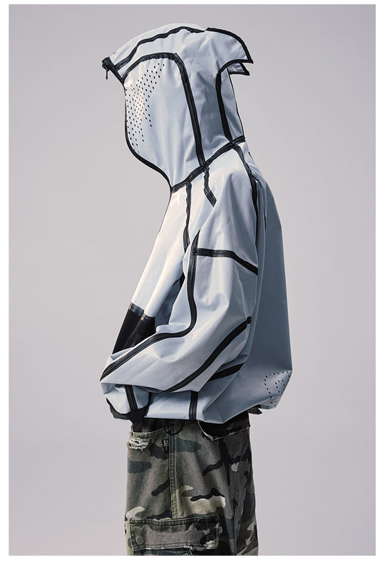 Remedy Devil Horn Hooded Windbreaker Jacket | Face 3 Face