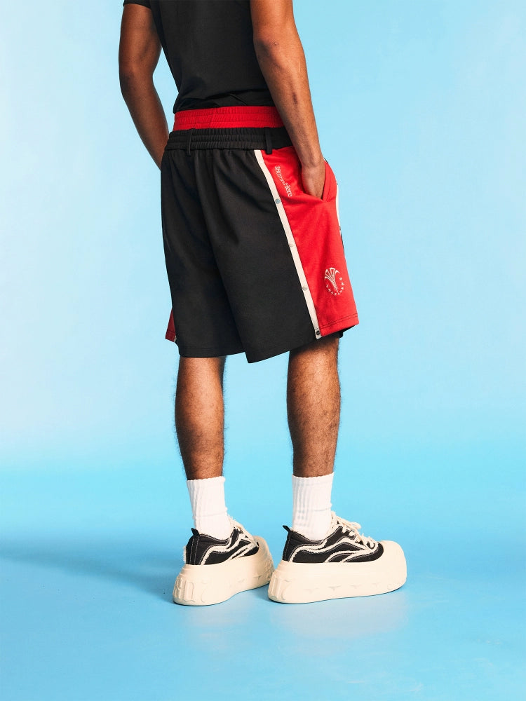 1807 Double Waist Layer Contrast Shorts | Face 3 Face