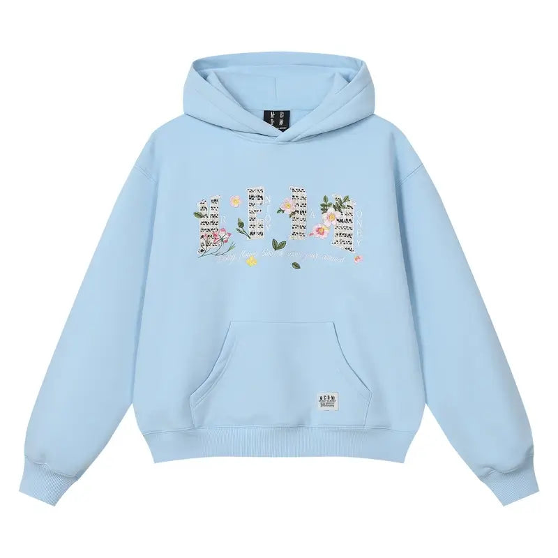 MEDM Mini Patchwork Floral Embroidered Hoodie | Face 3 Face
