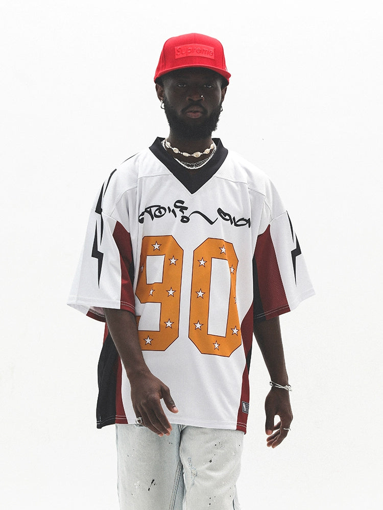 UNTILWERICH Color Block Mesh Hockey Jersey | Face 3 Face