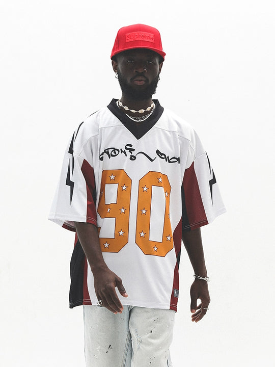 UNTILWERICH Color Block Mesh Hockey Jersey | Face 3 Face