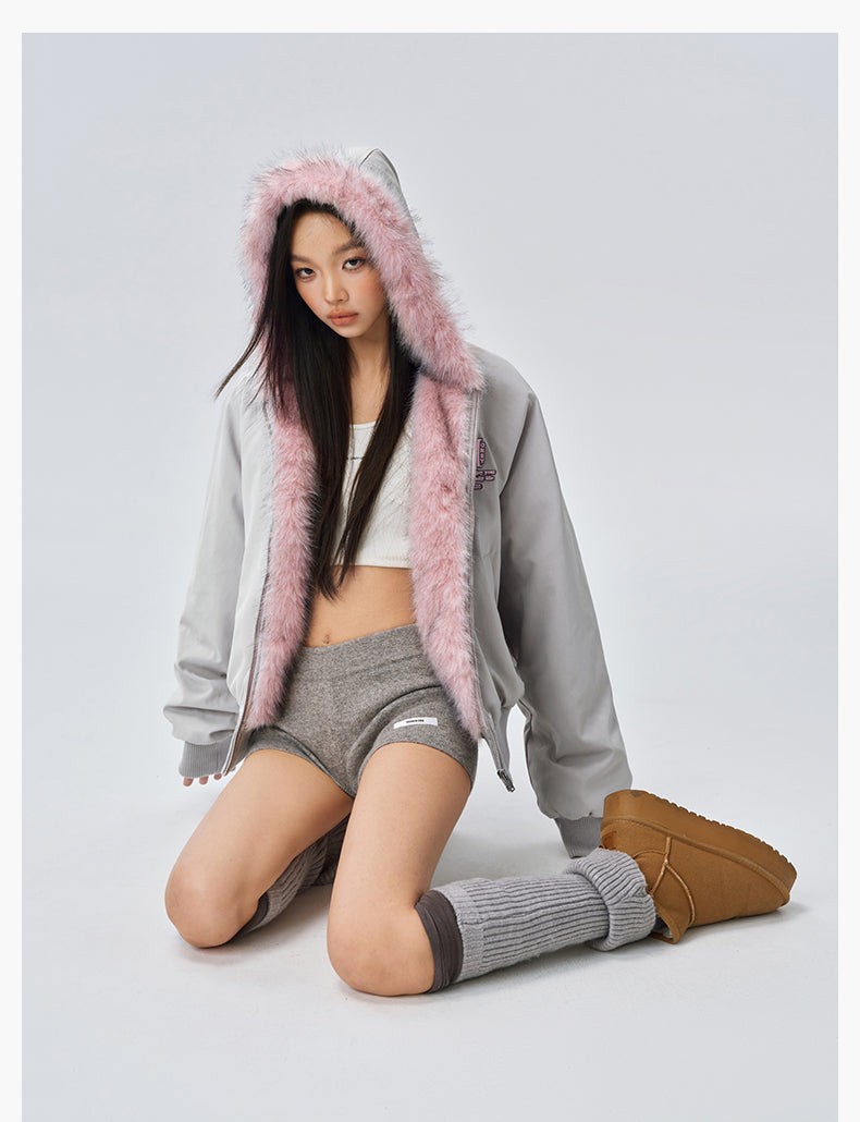 MEDM Fur-Lined Hooded Jacket | Face 3 Face