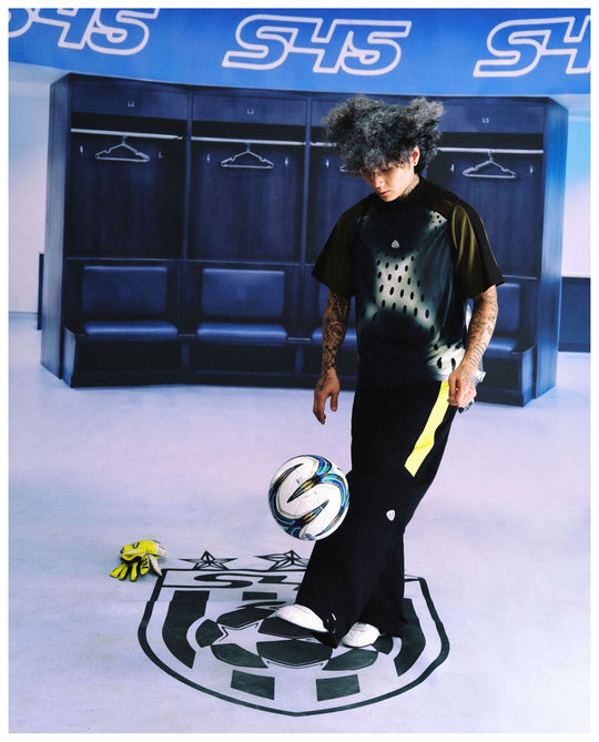 S45 Gradient Dot Mesh Short Sleeve Soccer Jersey | Face 3 Face