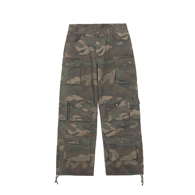 UNTILWERICH Dirty Camo Multi Pocket Work Cargo Pants | Face 3 Face