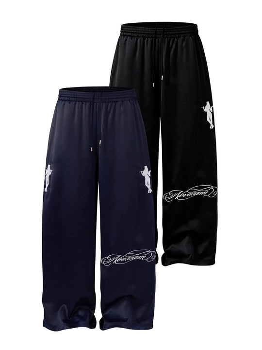 NOVACAM Satin Silky Baggy Track Pants | Face 3 Face