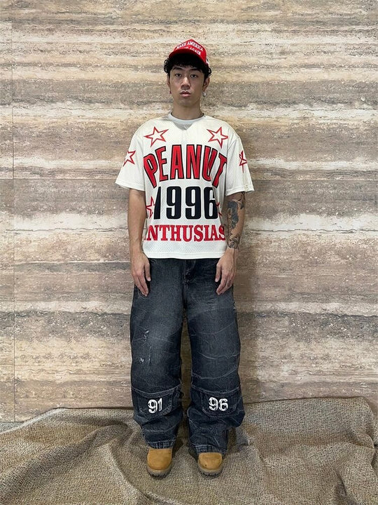 EVETS x LABT Heavy Lightning Whisker Washed Baggy Jeans | Face 3 Face