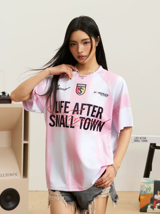 Small Town Kid Gradient Striped Soccer Jersey | Face 3 Face