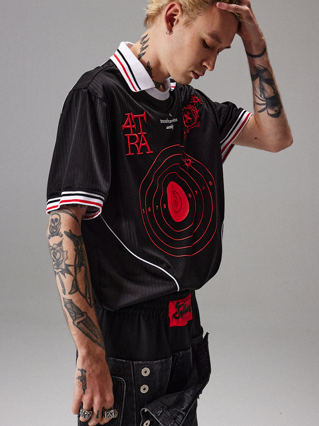 4tra "Rebel Pirate" Bullseye Soccer Jersey Tee | Face 3 Face