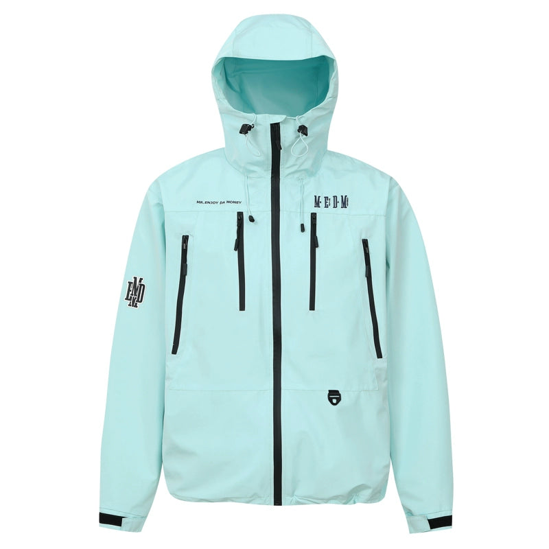 MEDM Basic Logo Embroidered Hardshell Jacket | Face 3 Face