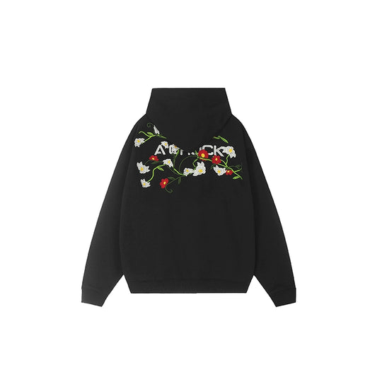 Achock Logo Floral Embroidered Hoodie | Face 3 Face