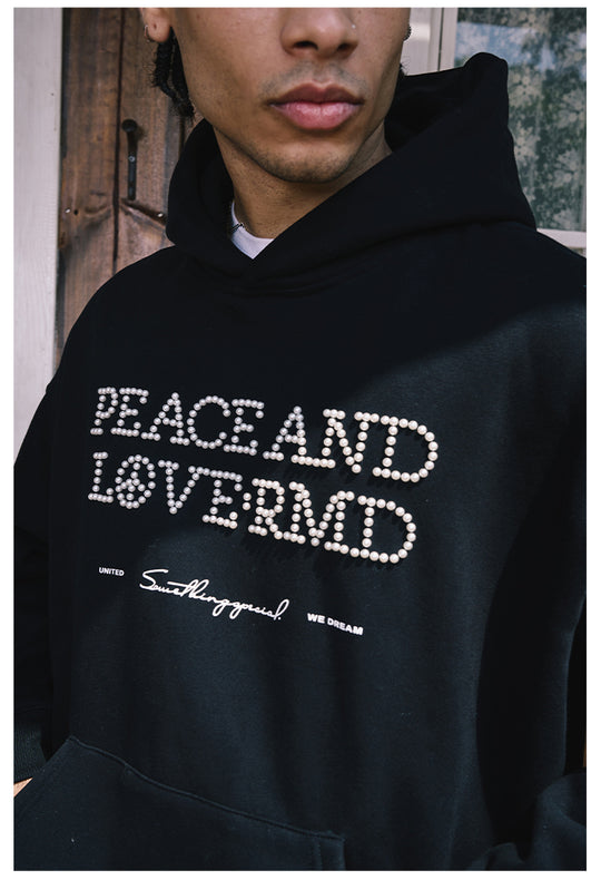 Remedy PEACE LOVE Pearl Embroidered Hoodie | Face 3 Face