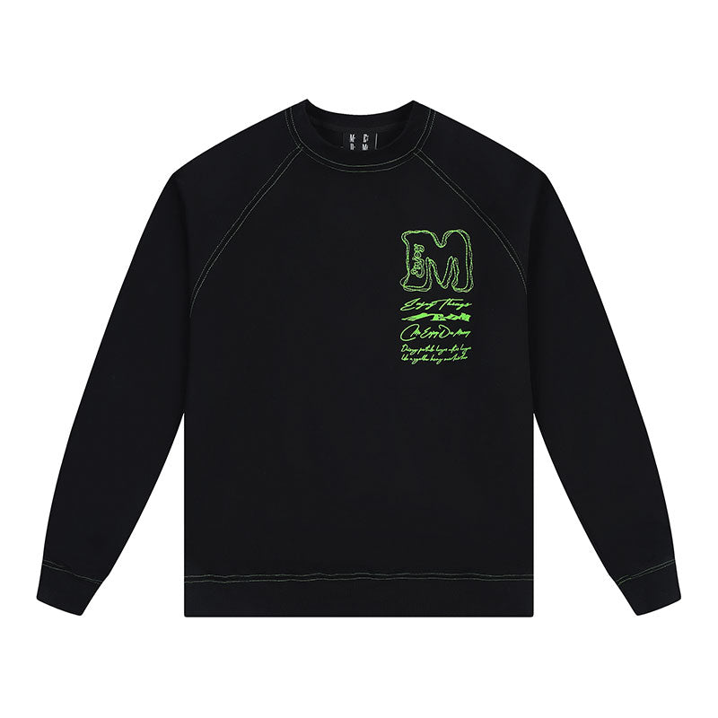 MEDM Messy Line Raglan Sleeve Sweatshirt