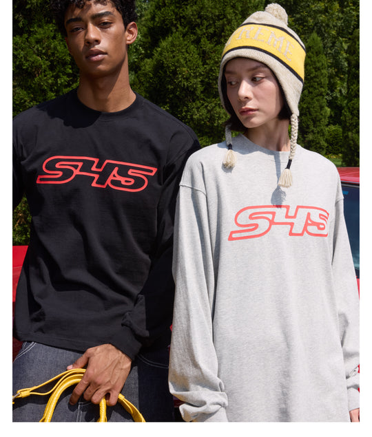 S45 Basic Large Logo Print Long Sleeve Tee | Face 3 Face