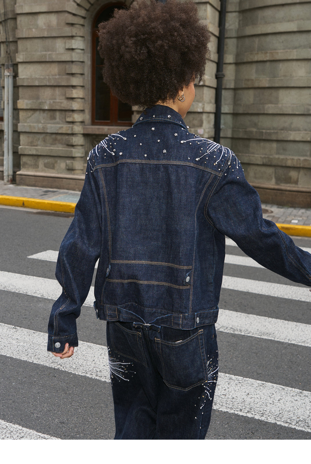 STEEPC Fireworks Rhinestone Denim Jacket | Face 3 Face