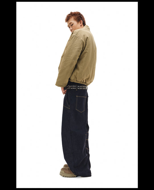 NOVACAM Canvas Puffer Short Work Jacket | Face 3 Face