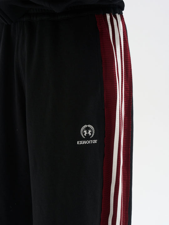BLIND NO PLAN Striped Patchwork Baggy Sweatpants | Face 3 Face