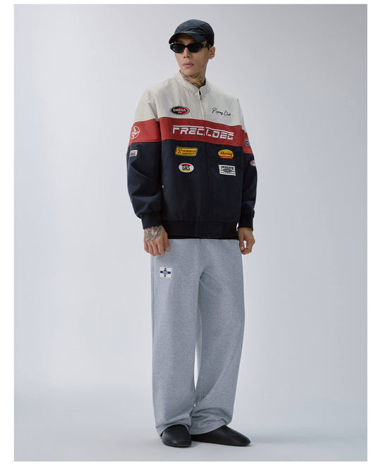 F2CE Patchwork Color Block Racing Jacket | Face 3 Face