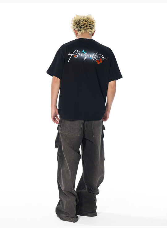 AFGK Floral Butterfly Logo Print Tee | Face 3 Face