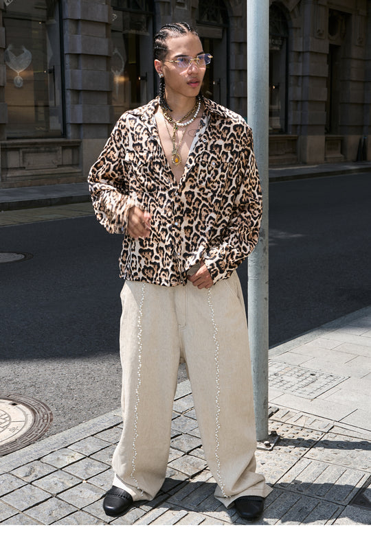 STEEPC Cotton Linen Blend Pearl Baggy Pants | Face 3 Face