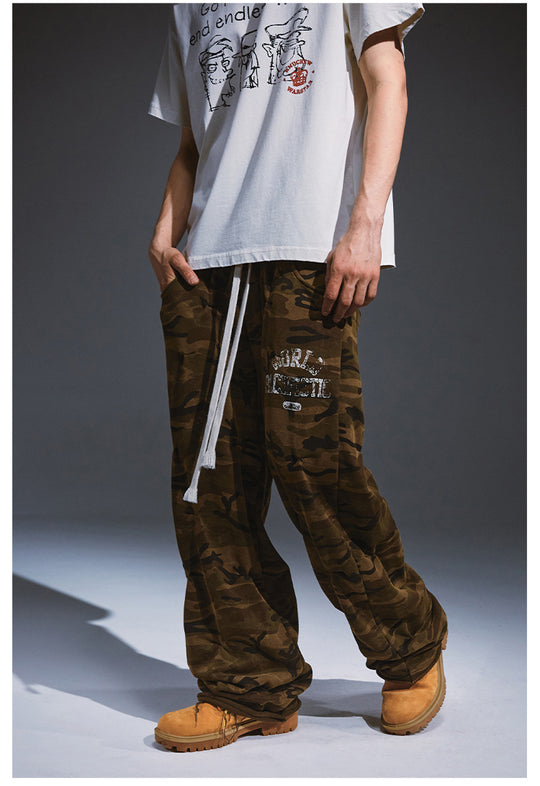 Remedy Aged Print Pinch Pleated Baggy Sweatpants | Face 3 Face