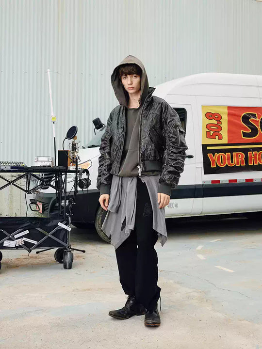 SOD Co. Wrinkled Custom Pleated MA-1 Bomber Jacket | Face 3 Face