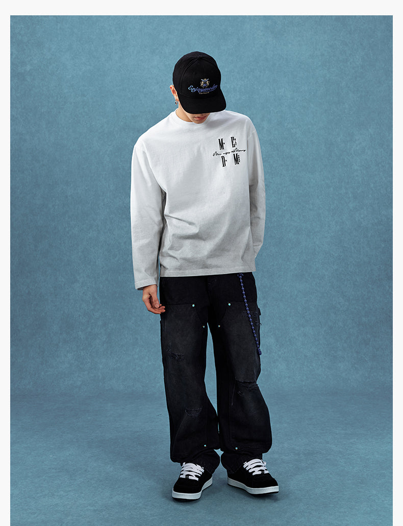 MEDM Gradient Washed Long Sleeve Tee | Face 3 Face