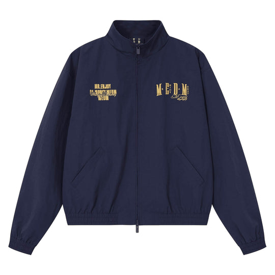 MEDM Logo Embroidered Double Zip Track Jacket | Face 3 Face