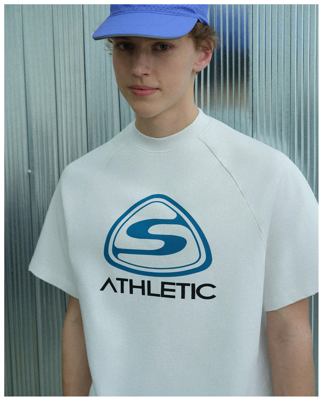 S45 Athletic Logo Distressed Raglan Short Sleeve Tee | Face 3 Face