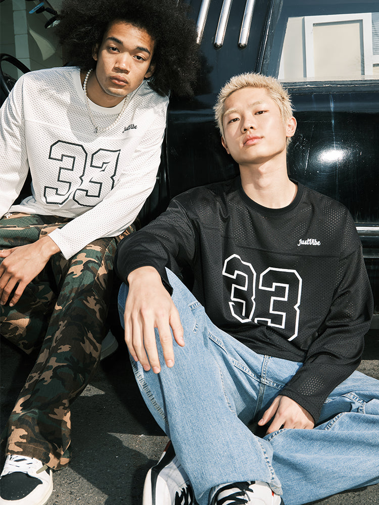 JUST VIBE 33 Numbering Printed Mesh Hockey Jersey | Face 3 Face