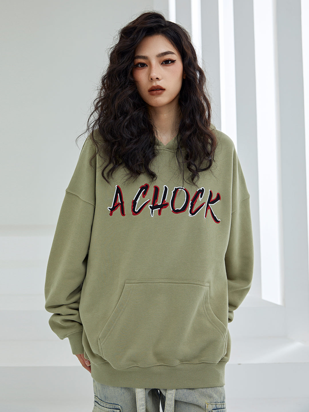 Achock Multicolor Logo Embroidery Hoodie