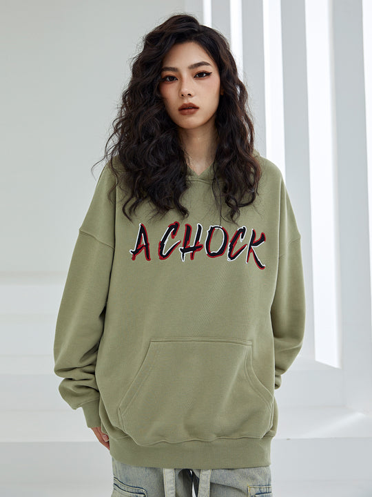 Achock Multicolor Logo Embroidery Hoodie