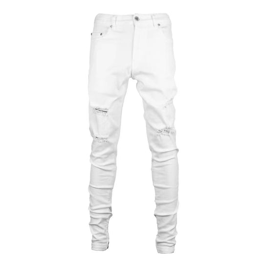 TGFCLUB Washed Distressed Slim Fit Stretch Jeans | Face 3 Face