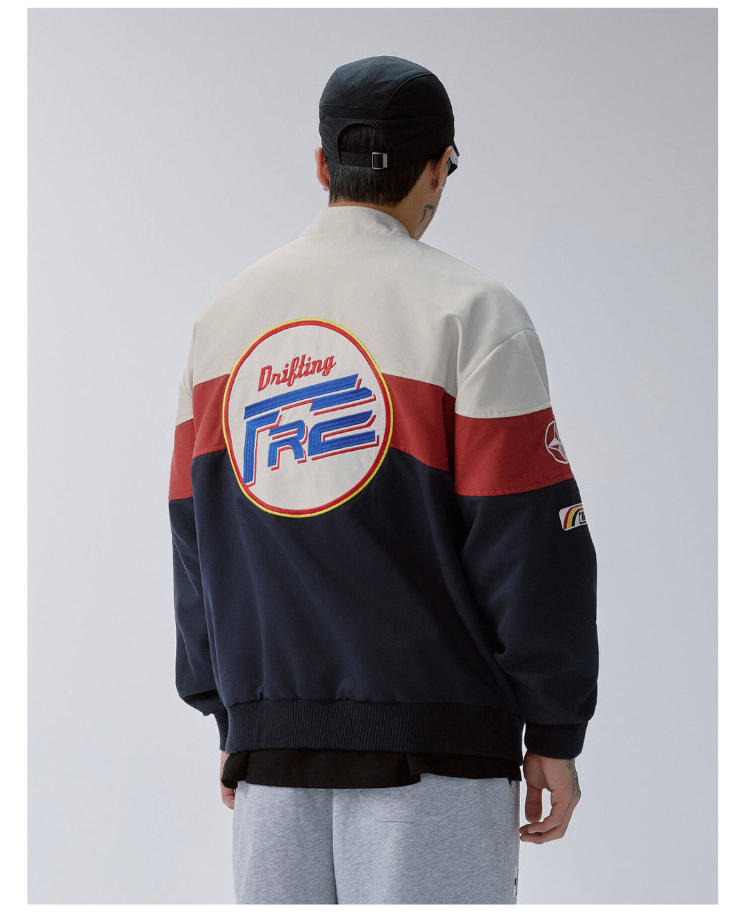 F2CE Patchwork Color Block Racing Jacket | Face 3 Face