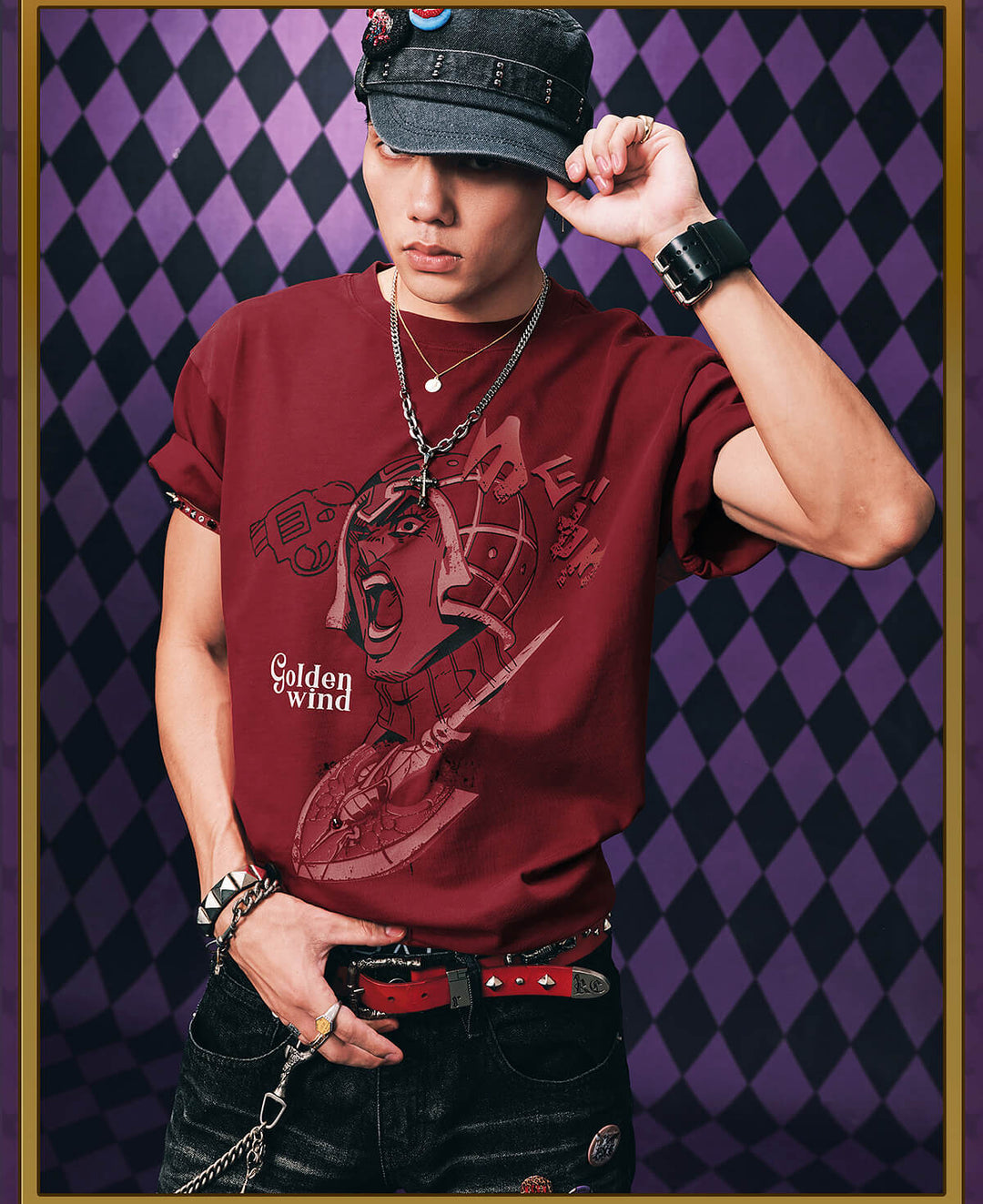MEDM × JOJO Vintage Washed Character Print Tee | Face 3 Face