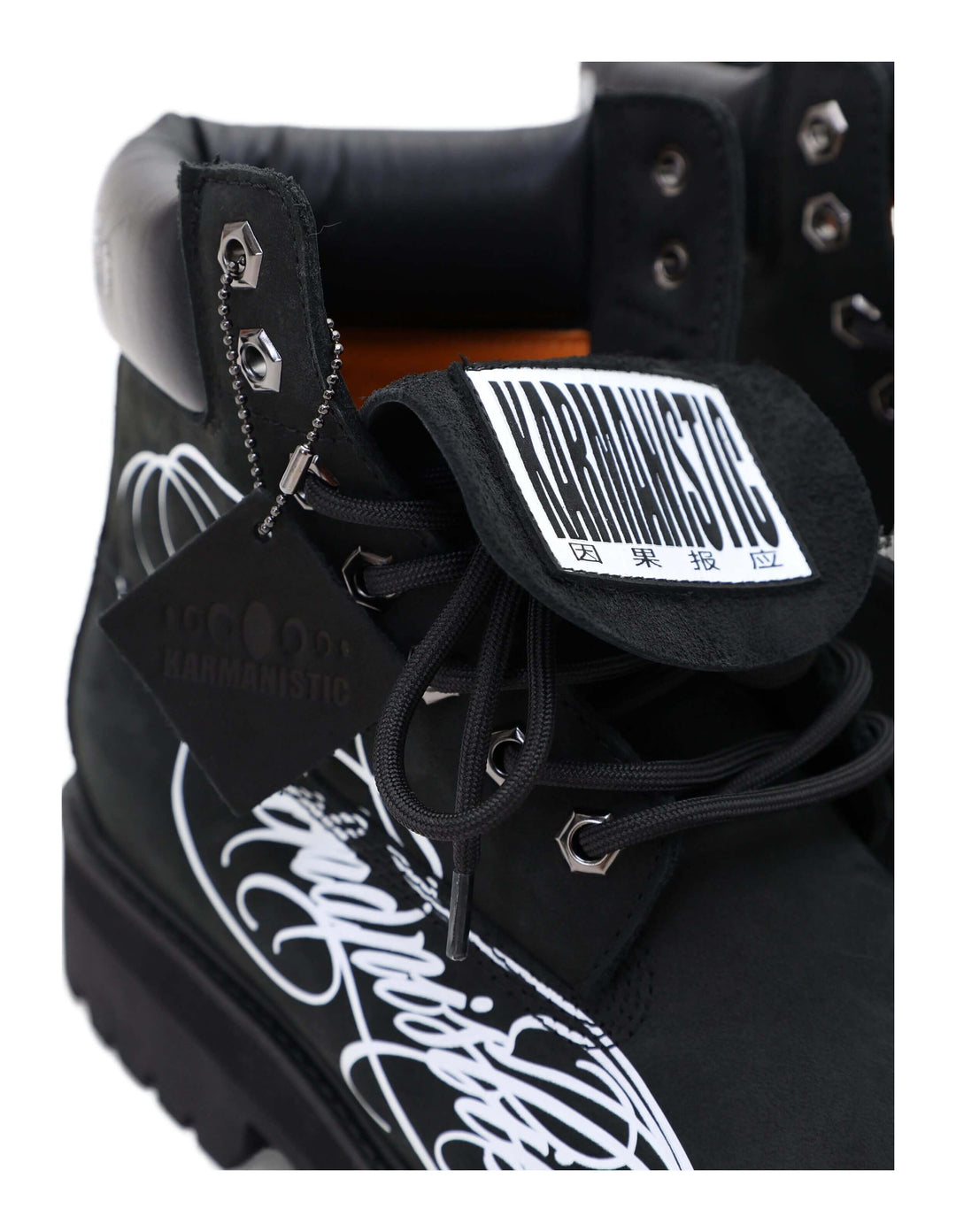 KARMANISTIC Nubuck Leather Embroidered Work Boots | Face 3 Face