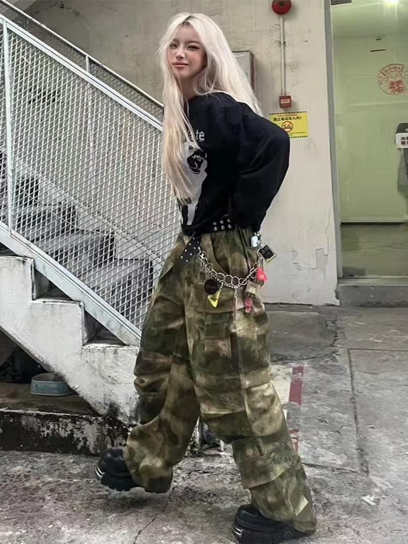 NOVACAM Camouflage Multi-Pocket Baggy Work Cargo Pants | Face 3 Face