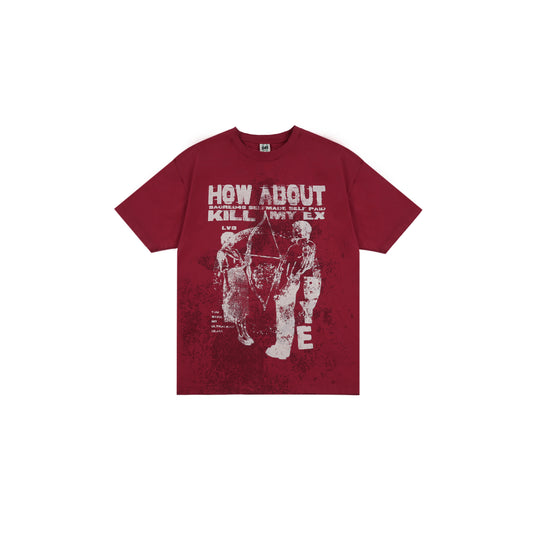 S45 Slogan Stain Damage Tee | Face 3 Face