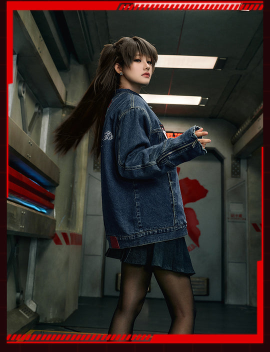 MEDM x EVA Lilith Embroidered Denim Jacket | Face 3 Face