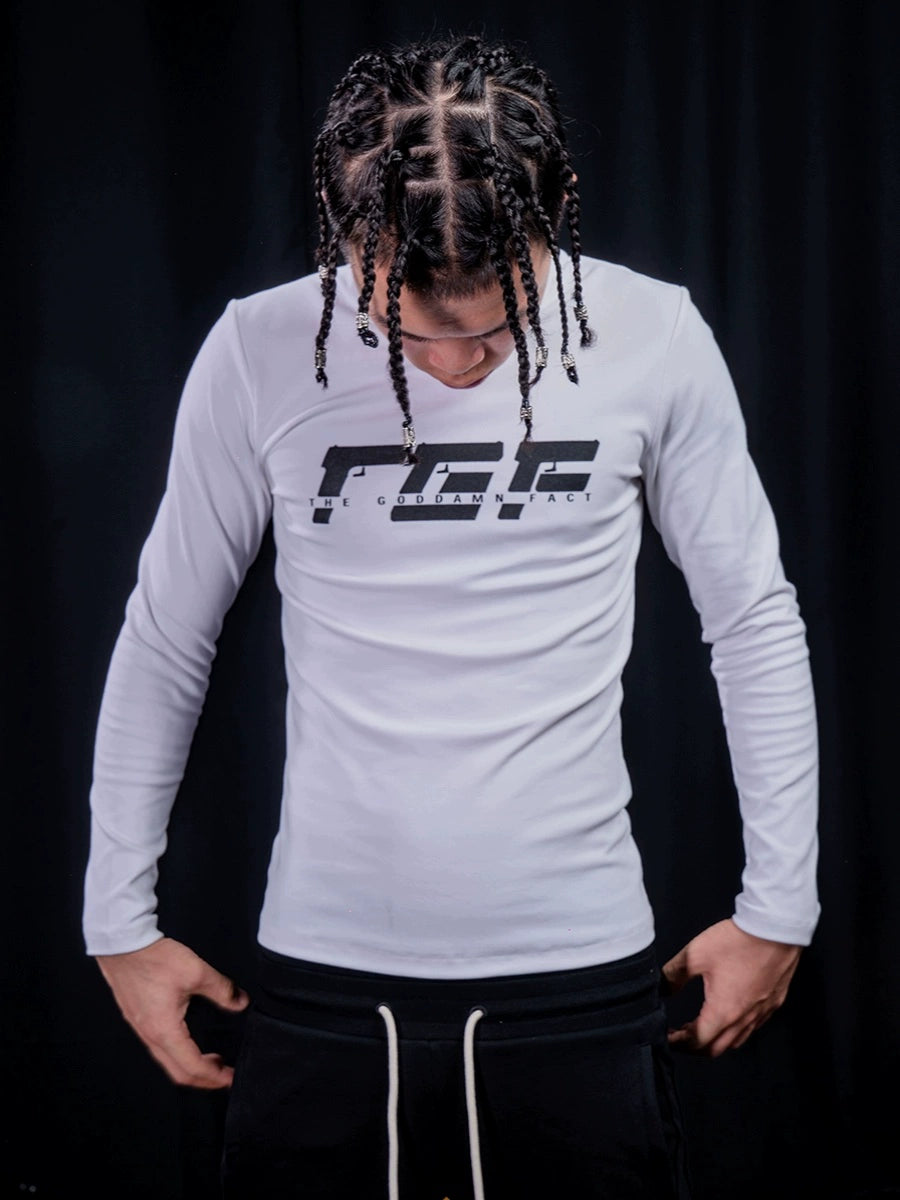 TGFCLUB TGF Logo Printed Slim Long Sleeve Tee | Face 3 Face