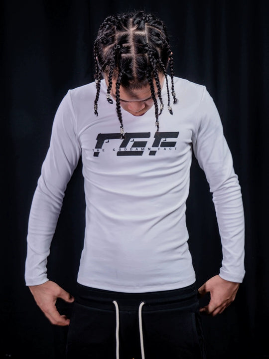 TGFCLUB TGF Logo Printed Slim Long Sleeve Tee | Face 3 Face