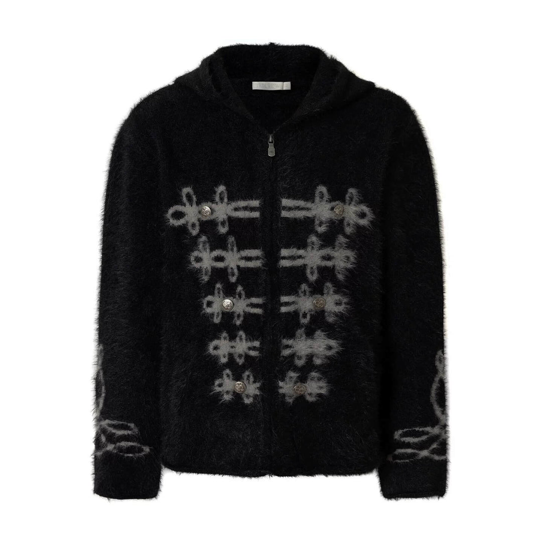YADcrew Napoleon Mohair Zip Up Hoodie | Face 3 Face