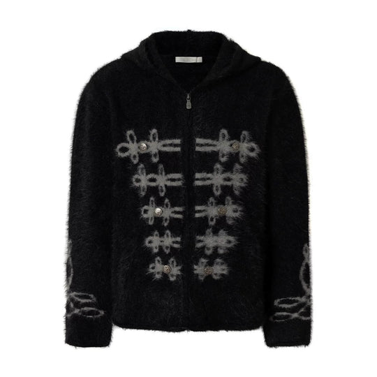 YADcrew Napoleon Mohair Zip Up Hoodie | Face 3 Face