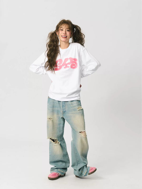 S45 Dot Logo Printed Long-Sleeve Tee | Face 3 Face