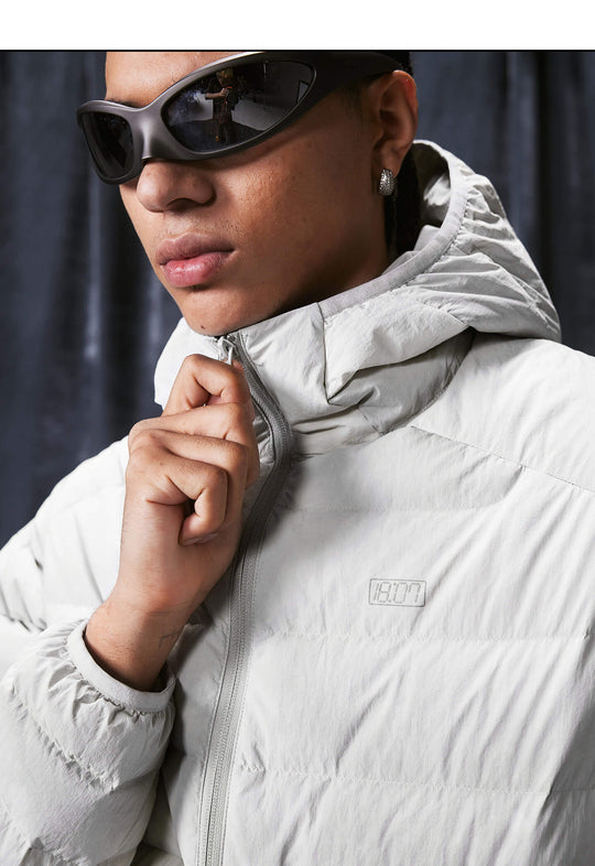 1807 Washed Fade Nylon Lightweight Down Jacket | Face 3 Face