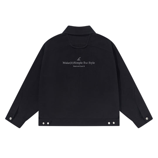 Harsh and Cruel Embroidered Logo Lapel Jacket