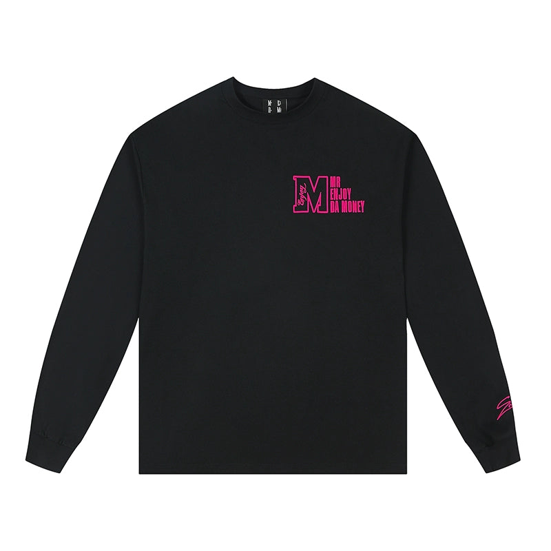 MEDM M Logo Embroidered Long Sleeve Tee | Face 3 Face